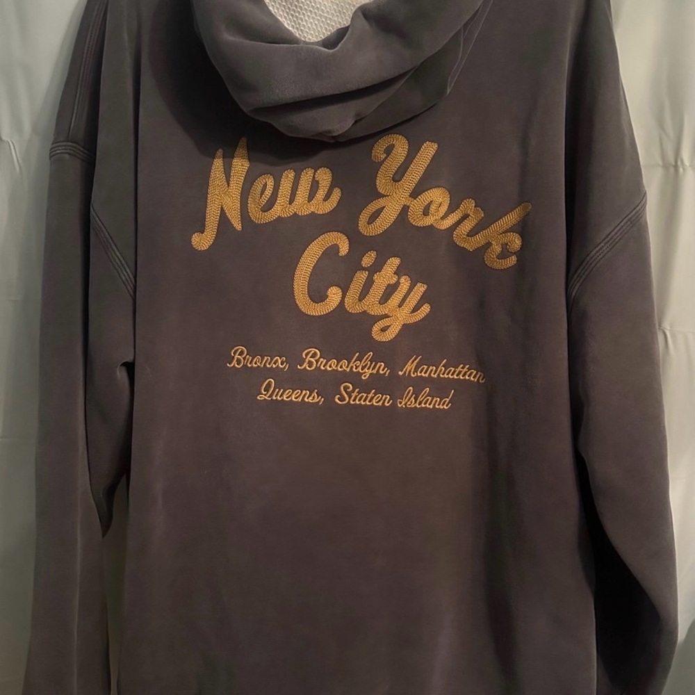 Abercrombie & Fitch New York City Hoodie - Dark Gray and Gold